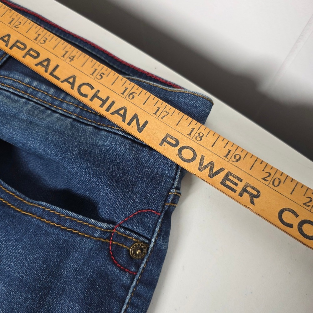 Nat Nast Mens Straight Leg Stretch Denim Jeans Dark Wash Blue W36 L30 - Picture 7 of 12